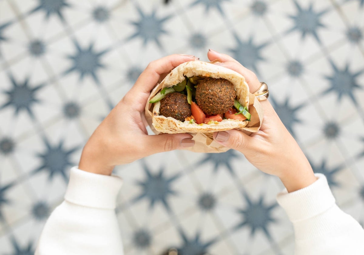 Pita de falafel de Falafería, en Madrid