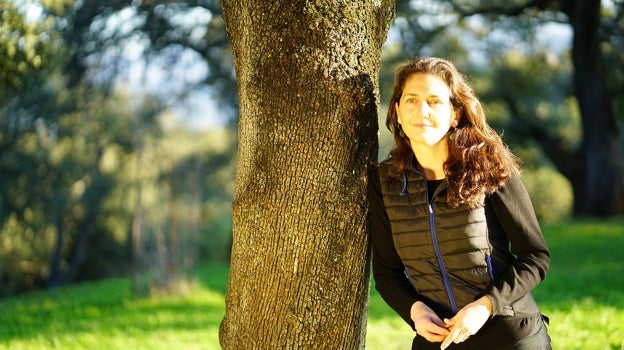 María Castro en una dehesa