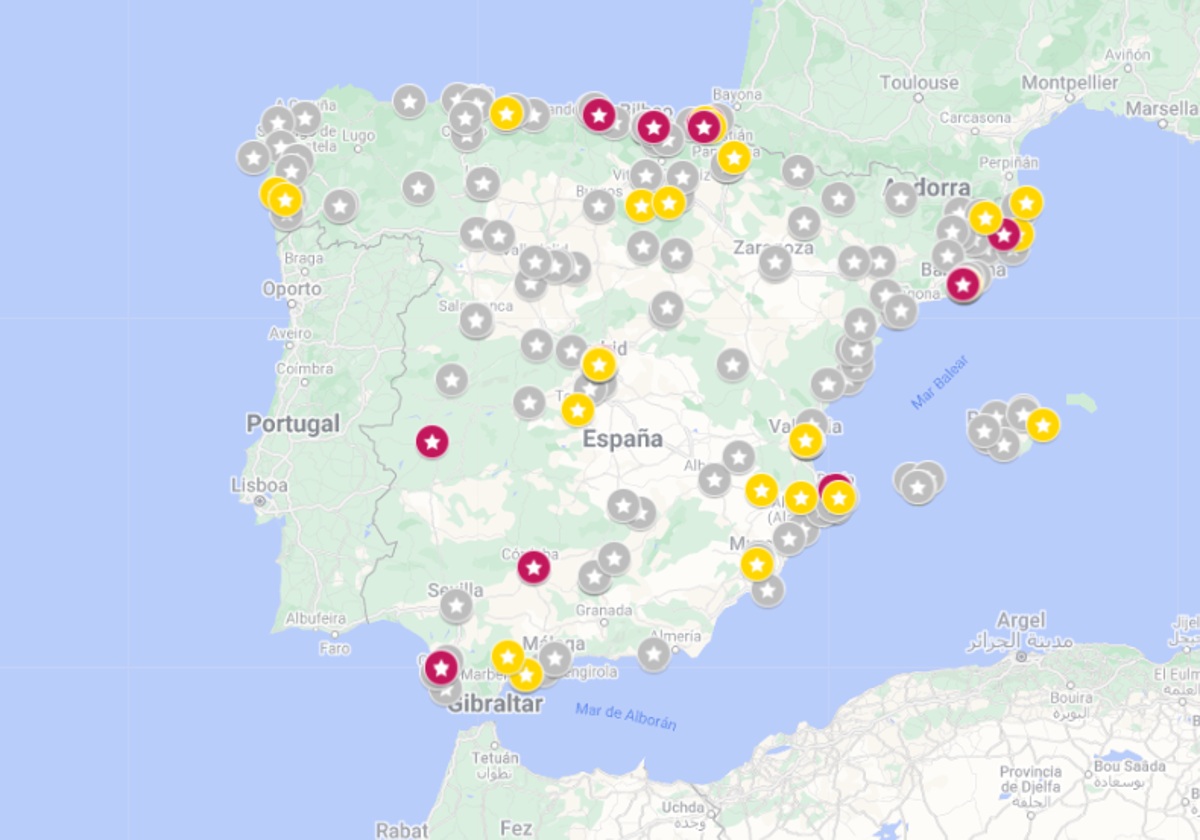 El mapa de todos los restaurantes con estrella Michelin en España en 2024