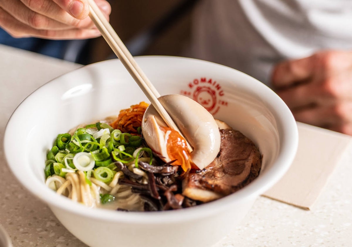 Ramen 'tonkotsu' de Komainu, en Madrid