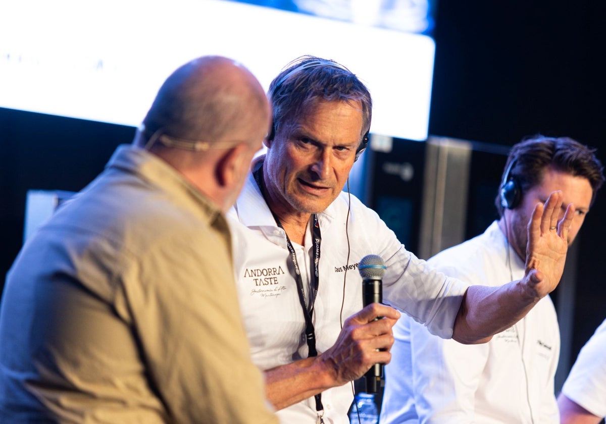 El chef y empresario Claus Meyer, padre de la cocina nórdica, en una conversación con Benjamín Lana, director general de Vocento Gastronomía, en la pasada edición de Andorra Taste