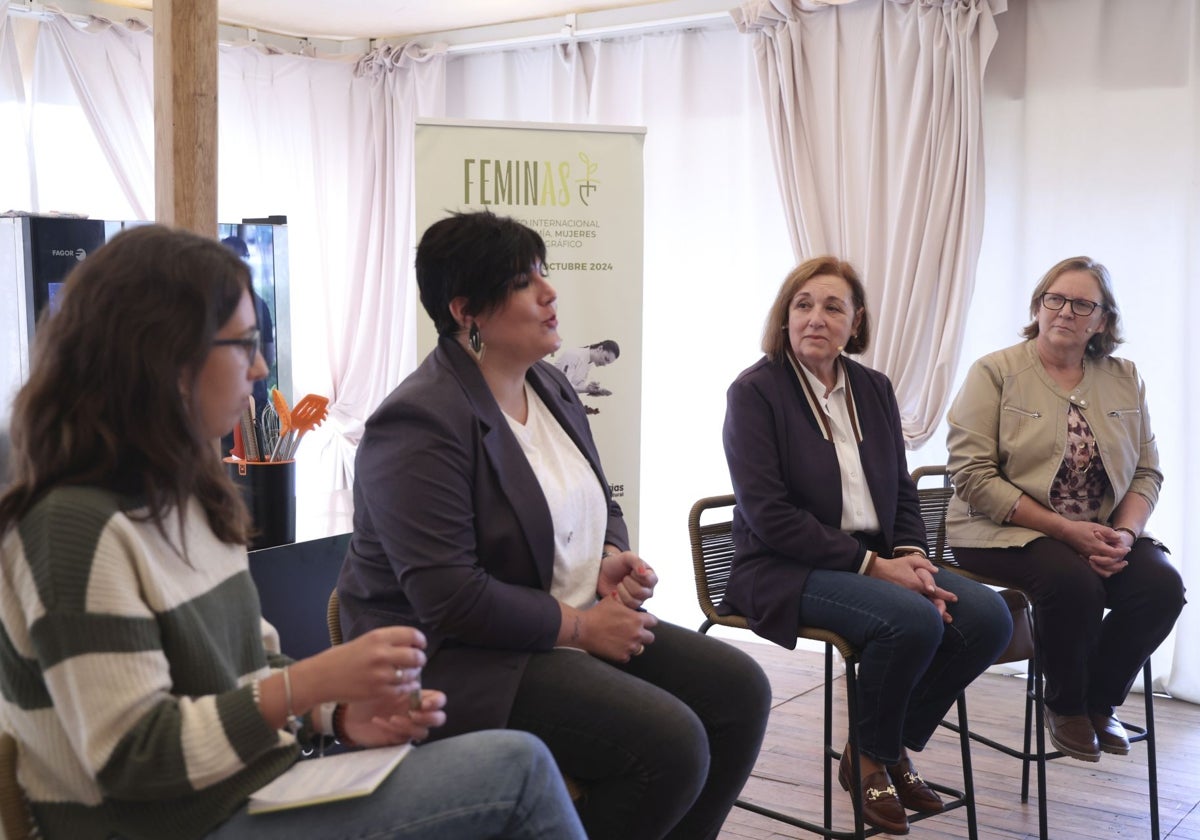 Las participantes de la mesa redonda durante el debate sobre el sector ganadero