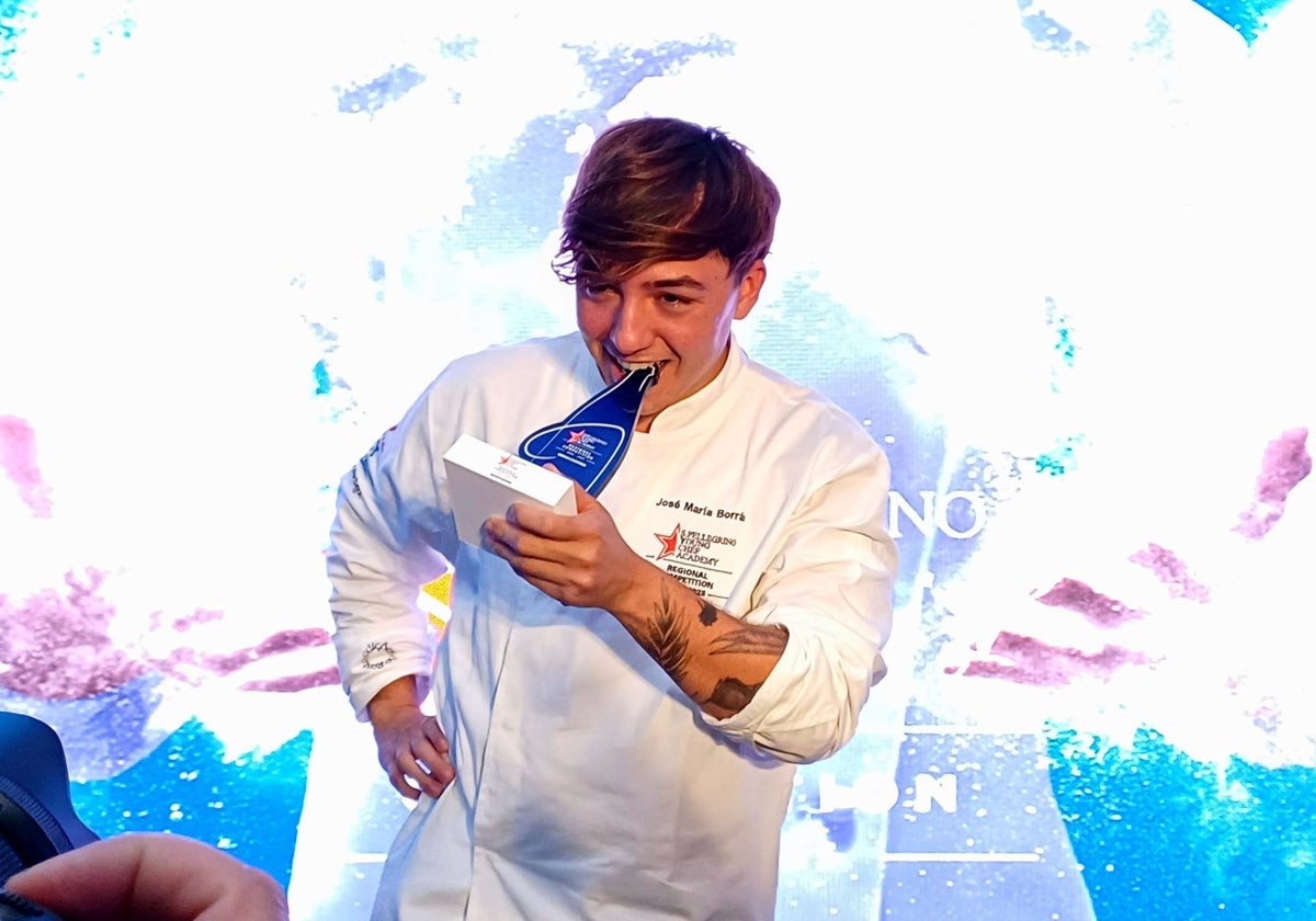 José María Borrás, ganador de la final regional de España y Portugal para el premio S. Pellegrino Young Chef Academy