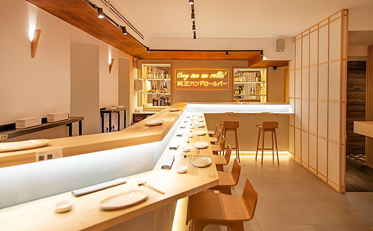 Imagen principal - Así es Kaito Hand Roll, en Madrid