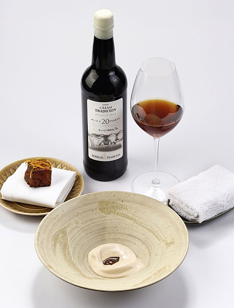 Postre del equipo danés, con el que además han logrado el premio al Mejor Maridaje de Postre de la Copa Jerez 2025
