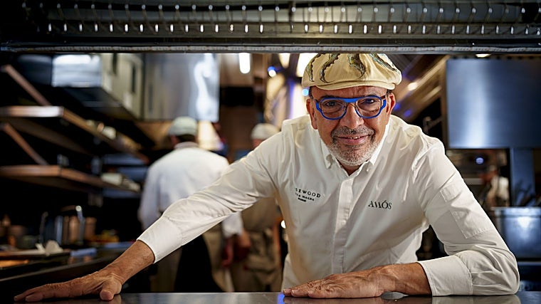 Jesús Sánchez en la cocina de Amós