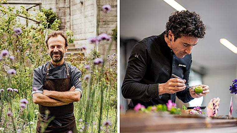 Nacho Manzano (izquierda) y Eneko Atxa (derecha) son algunos de los cocineros españoles que participarán en esta nueva edición