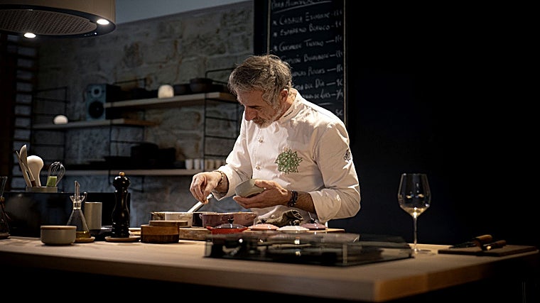 Pepe Solla en La Taberna de Pepe, en Pontevedra