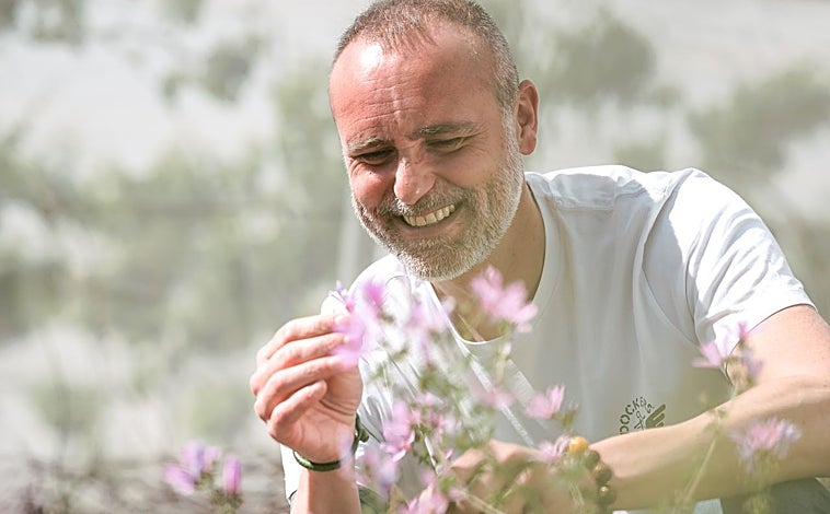 Imagen principal - Rodrigo de la Calle y dos de los platos de El Invernadero