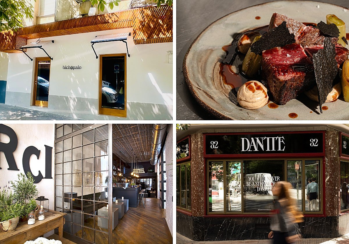 Bichopalo, plato de Amets, entrada de Merci y fachada de Dantte