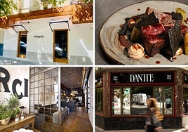 Bichopalo, plato de Amets, entrada de Merci y fachada de Dantte