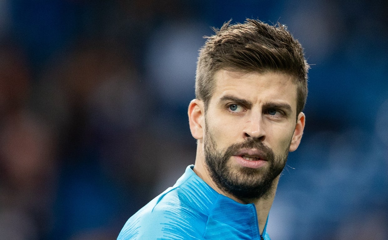 Gerard Piqué durante un partido entre el Barça y el Real Madrid