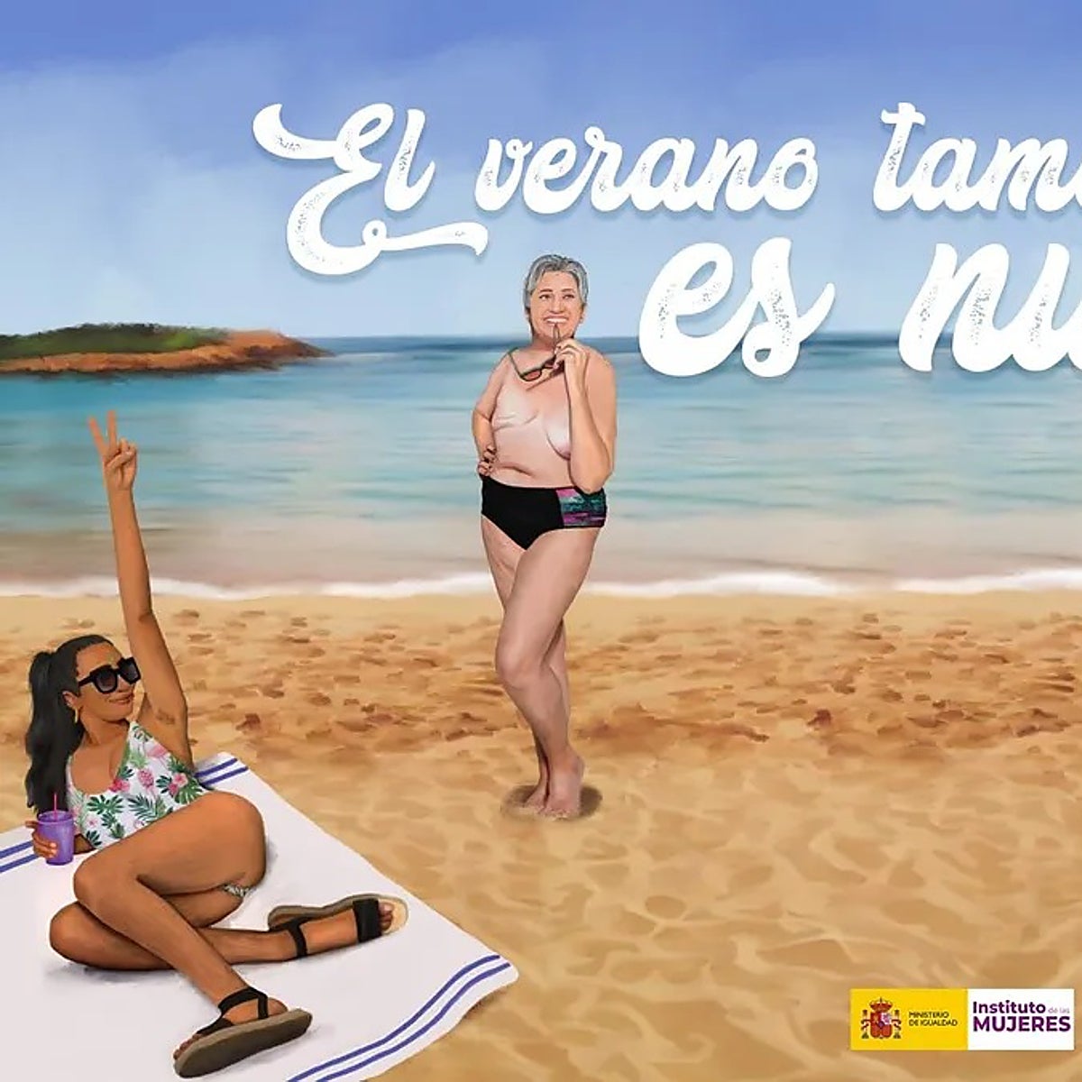 El polémico cartel: cabezas y cuerpos de modelos a las que no se pidió permiso