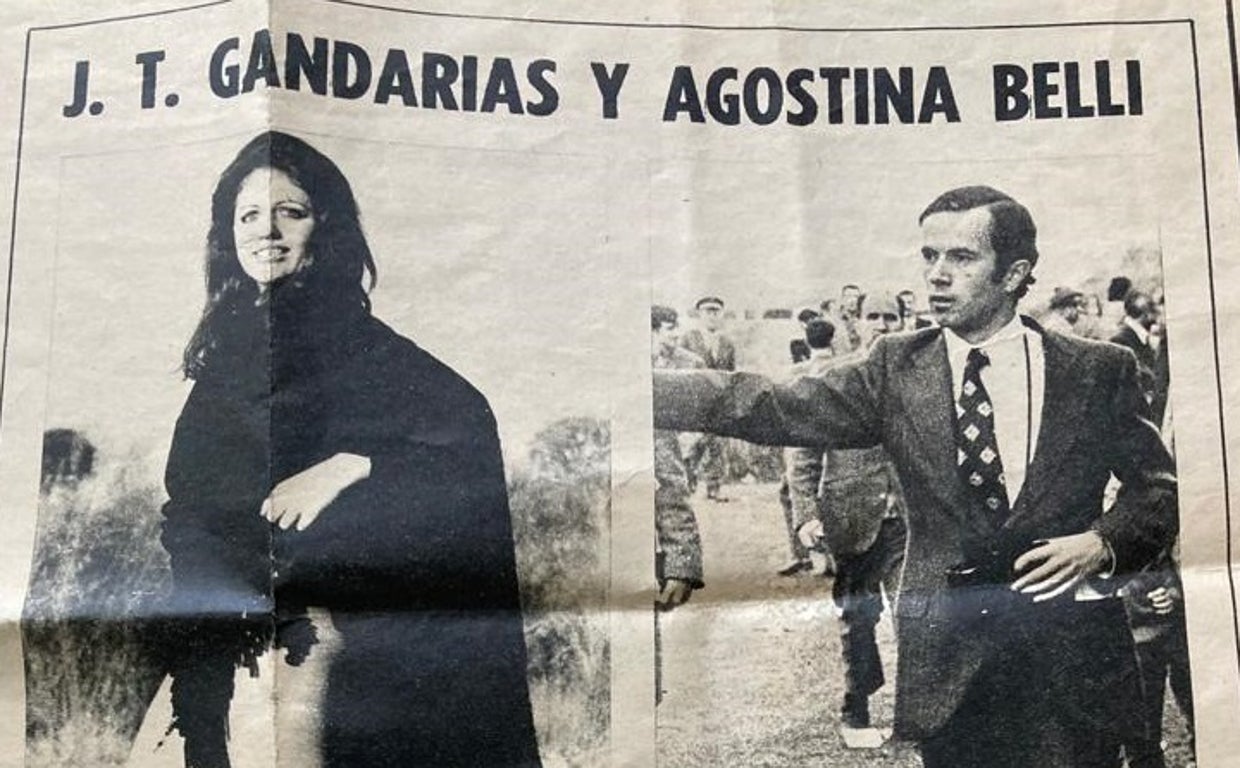 José Tomás Gandarias junto a la actriz italiana Agostina Belli