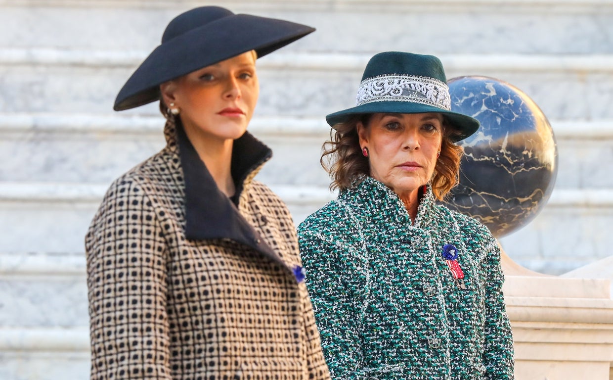 Charlene y Carolina de Mónaco celebrando el Día Nacional de Mónaco