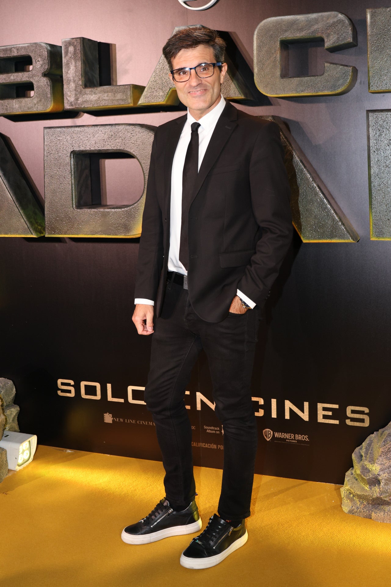 El presentador Luis Larrodera durante el photocall de la premier Black Adam