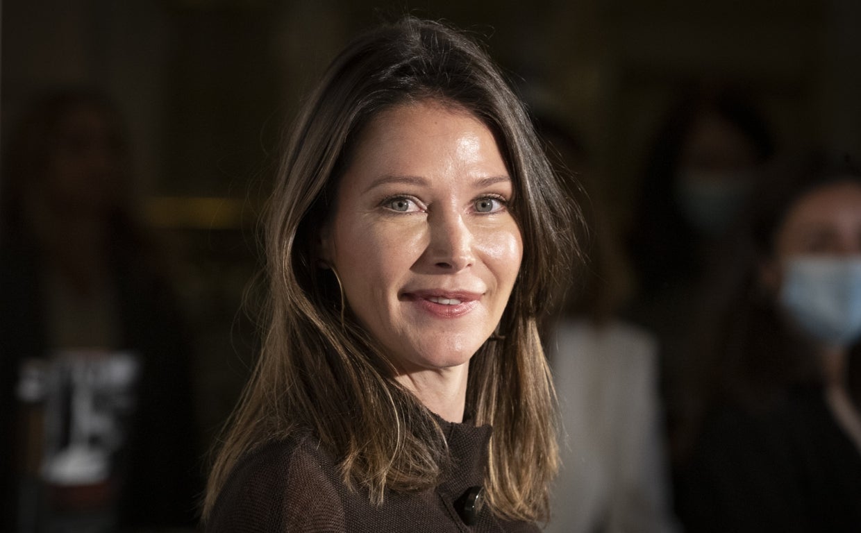 Esther Doña en el photocall de un evento en Madrid