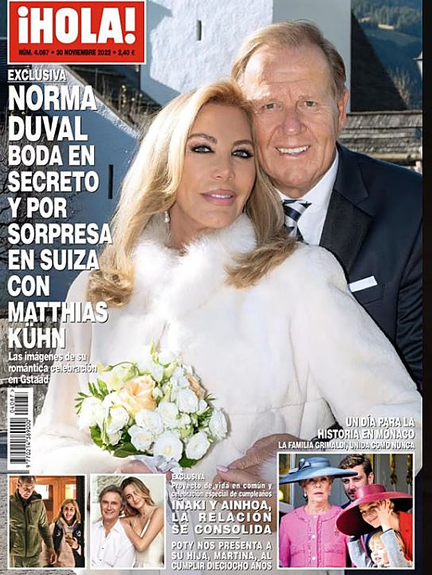 La boda secreta de Norma Duval tras trece años de vaivenes con Matthias Kühn