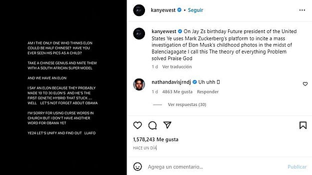 El ataque racista de Kanye West a Elon Musk tras expulsarle de Twitter