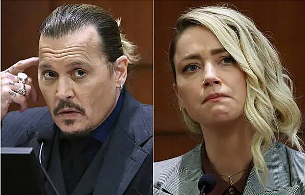 AnaJohnny Depp y Amber Heard durante su juicio
