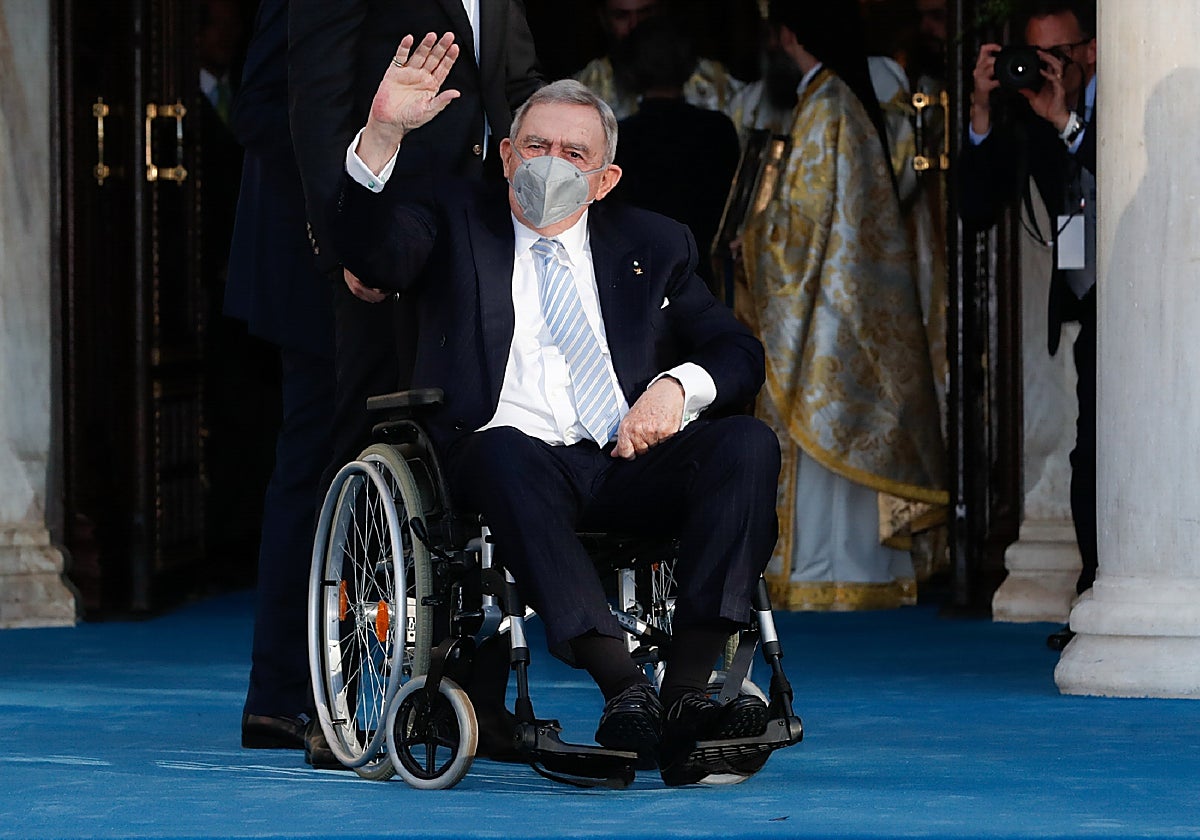 El Rey Constantino de Grecia en su última aparición pública