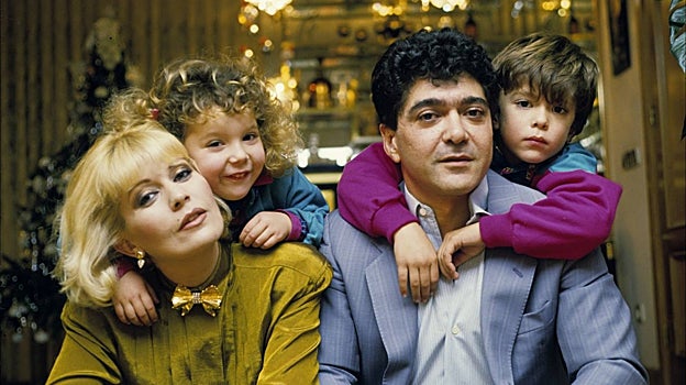 Bárbara Rey y Ángel Nieto junto a sus dos hijos, Sofía Cristo y Ángel Cristo Jr