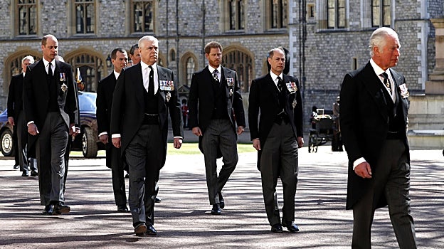 La Familia Real británica en el funeral de Felipe de Edimburgo