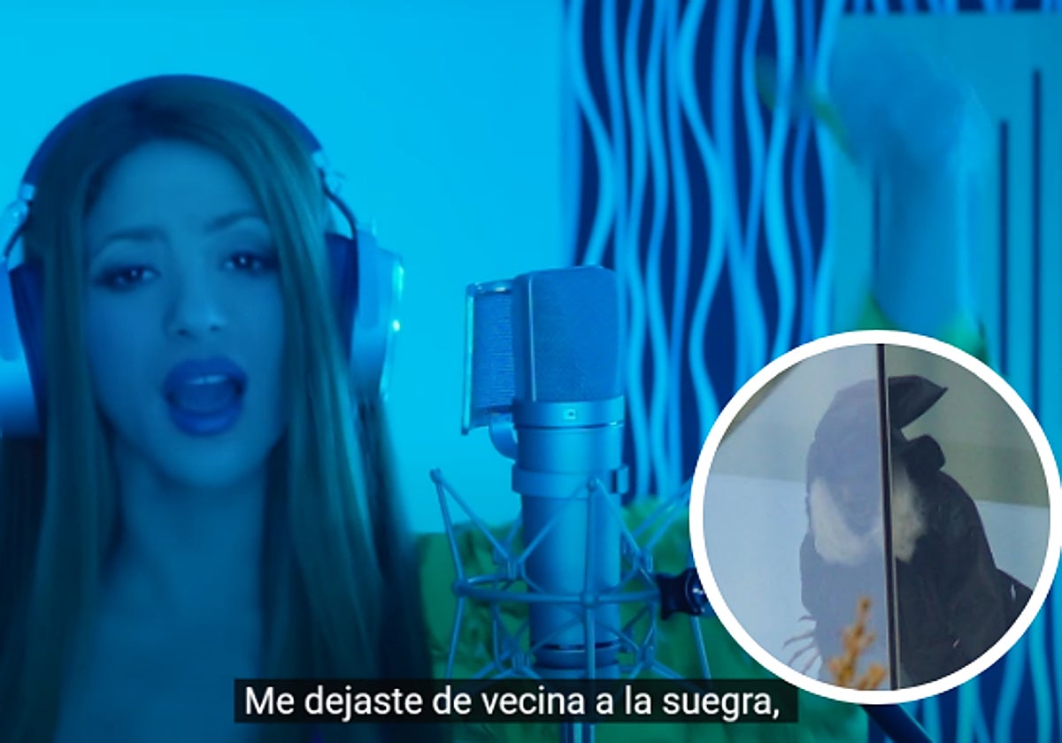 Shakira y la figura de la bruja que está en su balcón