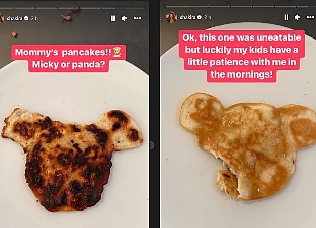 Pancakes hechos por Shakira a sus hijos