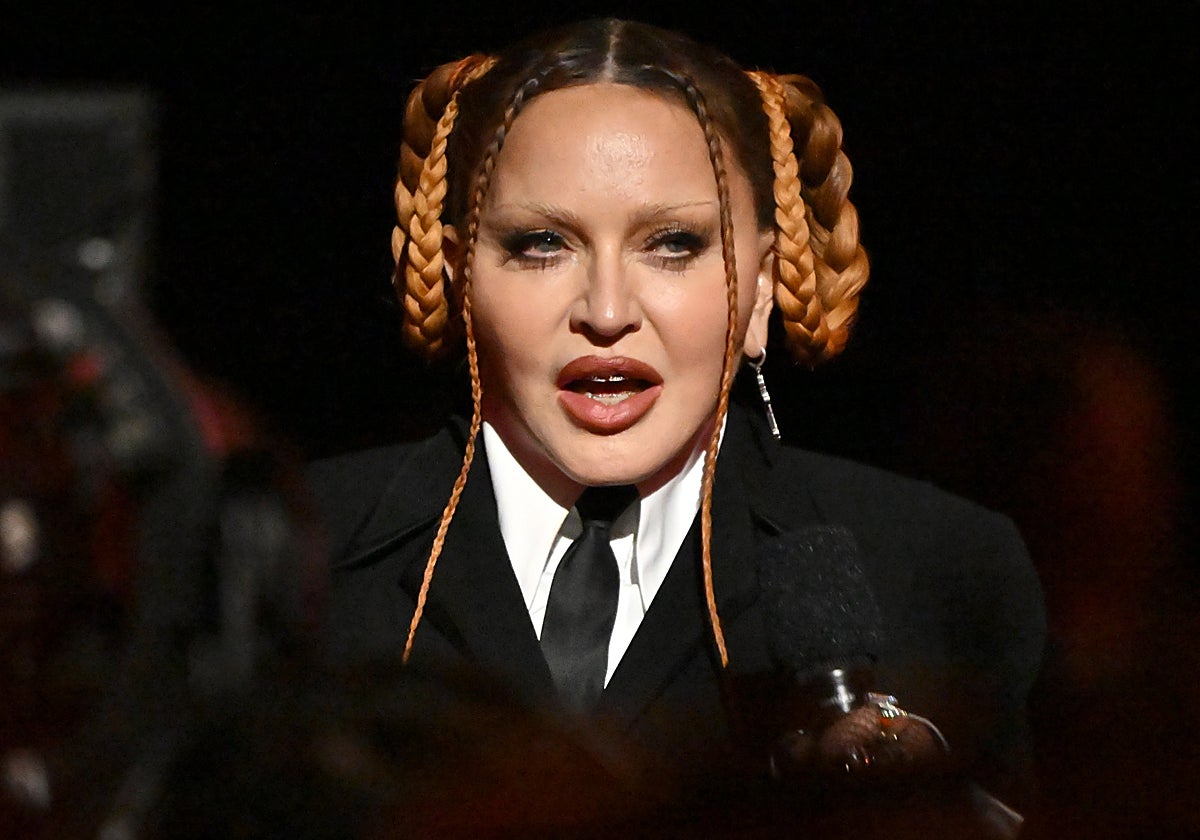 Madonna en la celebración de los Grammy