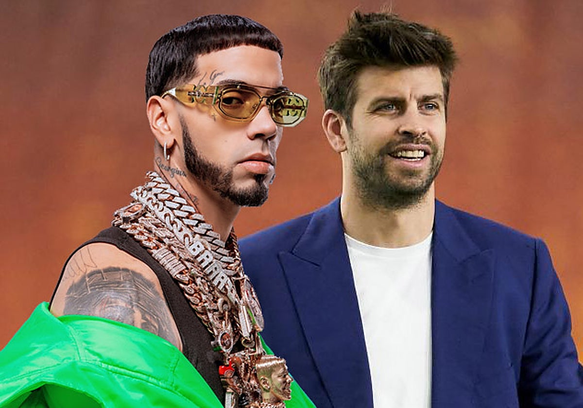 Anuel y Gerard Pique