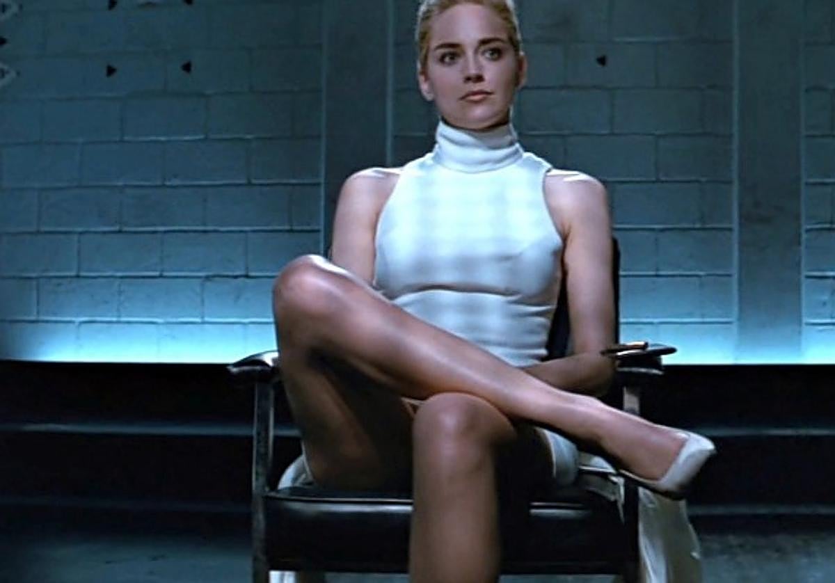 Sharon Stone, en la escena más famosa de 'Instinto Básico'