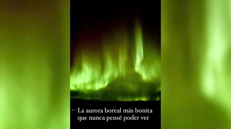 Paz Padilla se emociona con las auroras boreales en su viaje a Islandia