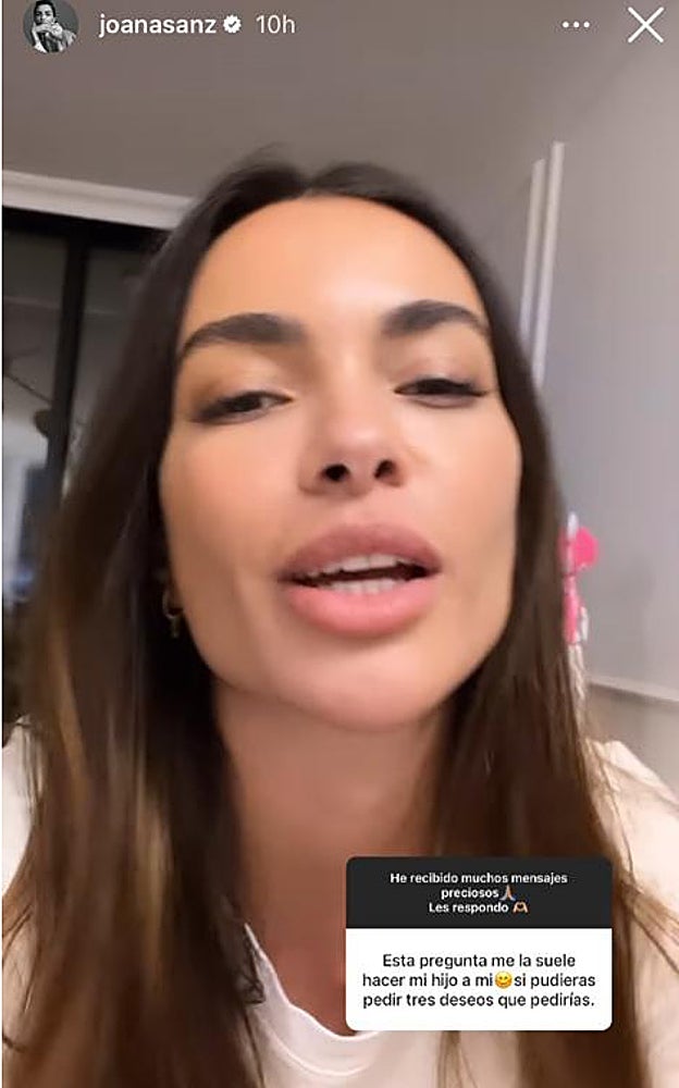 Joana Sanz comparte la pregunta de su hijo