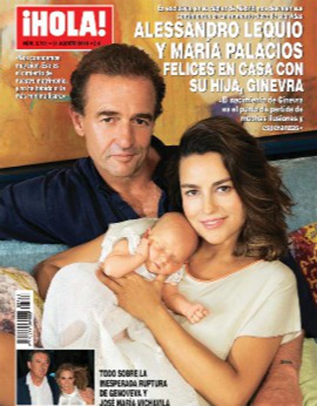 Portada nuevo bebé Alessandro Lequio y María Palacios