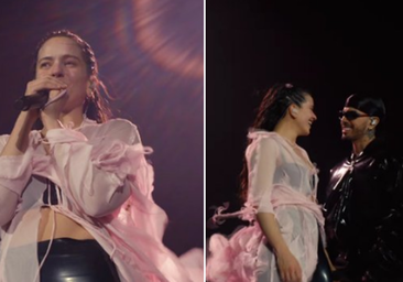 Rosalía rompe a llorar durante su actuación con Rauw Alejandro en Coachella