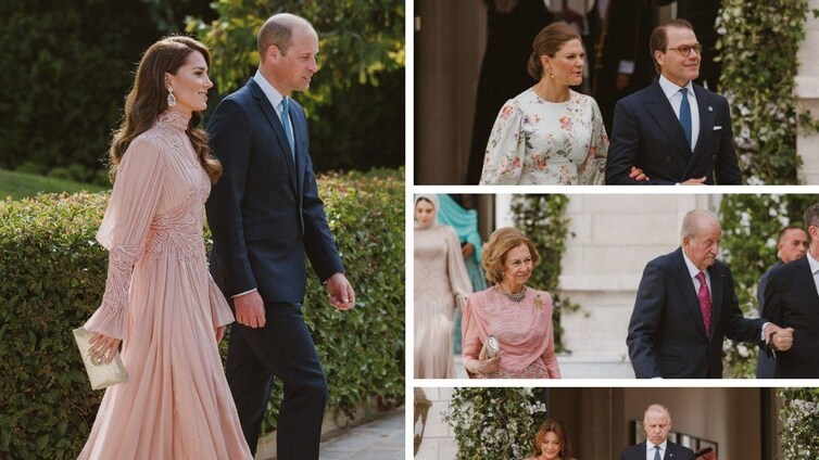 Todos los invitados a la  boda de Hussein de Jordania y Rajwa Al Saif, en imágenes
