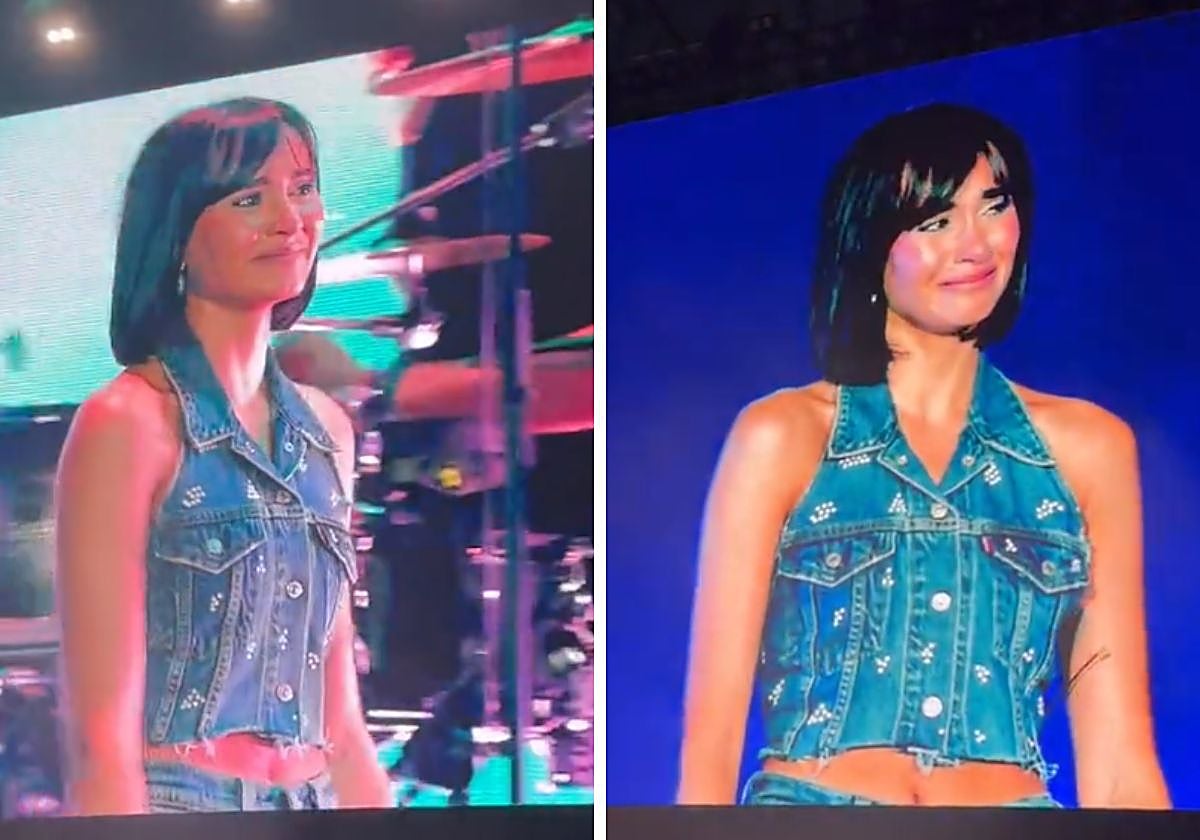 Aitana Ocaña se emociona durante su concierto en el festival 'OMG! La Liga'