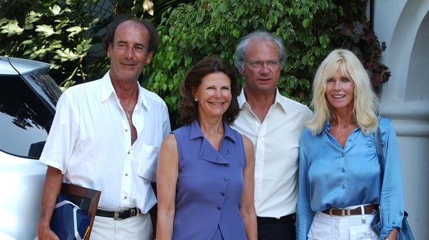 Luis Ortiz y Gunilla con los Reyes Carlos Gustavo y Silvia de Suecia