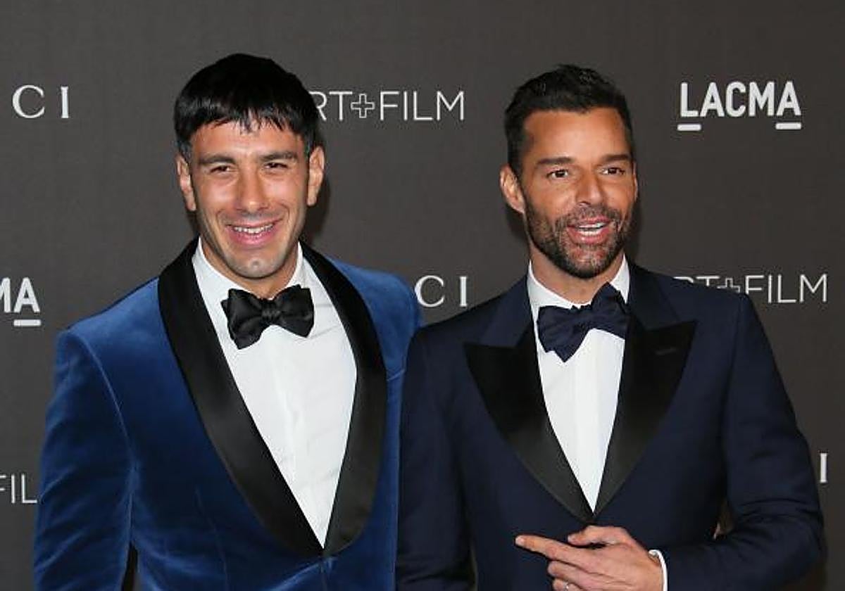 Ricky Martin y Jwan Yosef en un alfombra roja en 2019