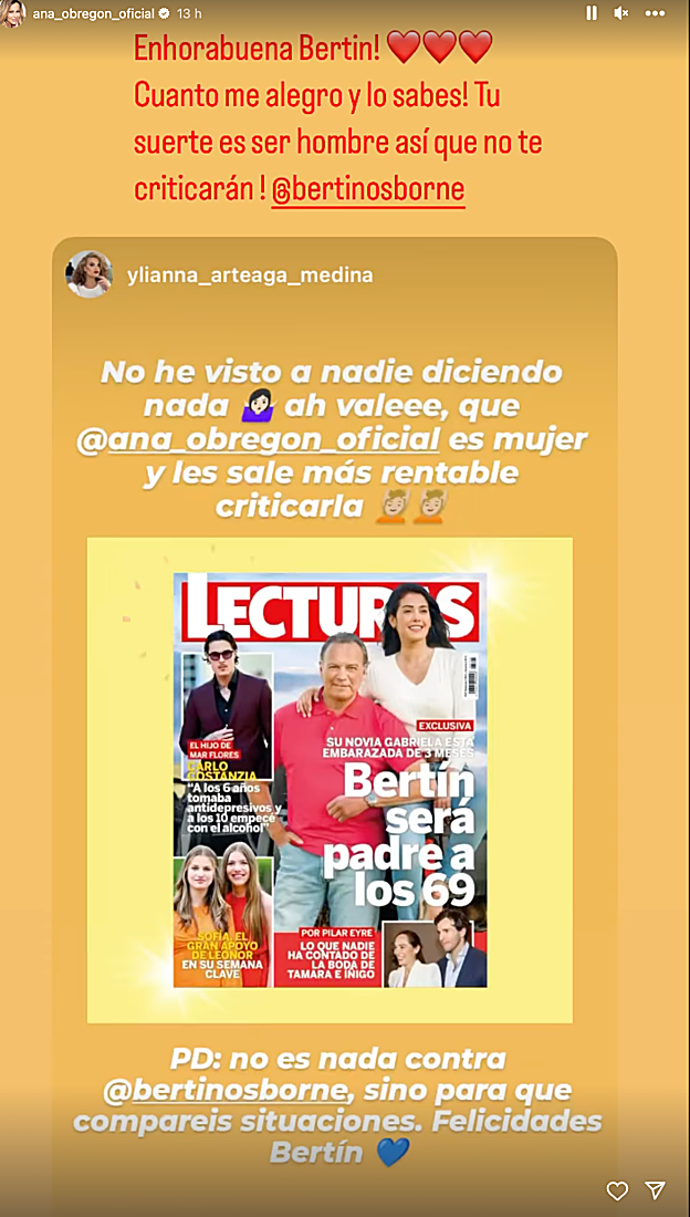 Publicación Ana Obregón