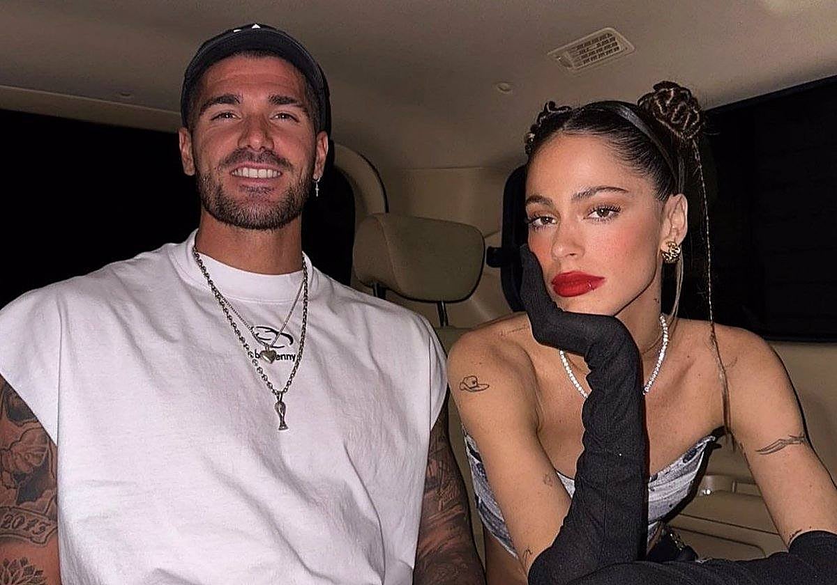 El futbolista Rodrigo de Paul y la cantante argentina Tini Stoessel