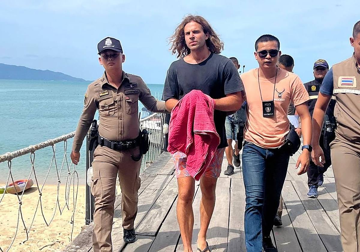 Daniel Sancho, detenido por la policía tailandesa