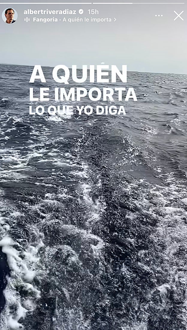 Insta Story de Albert Rivera (@albertriveradiaz)