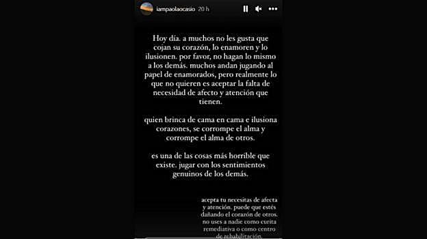 Captura del instastories de Paola, hermana de Rauw Alejandro