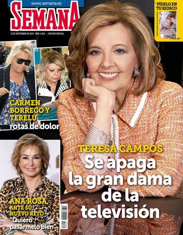 María Teresa Campos, protagonista absoluta de las revista del corazón esta semana