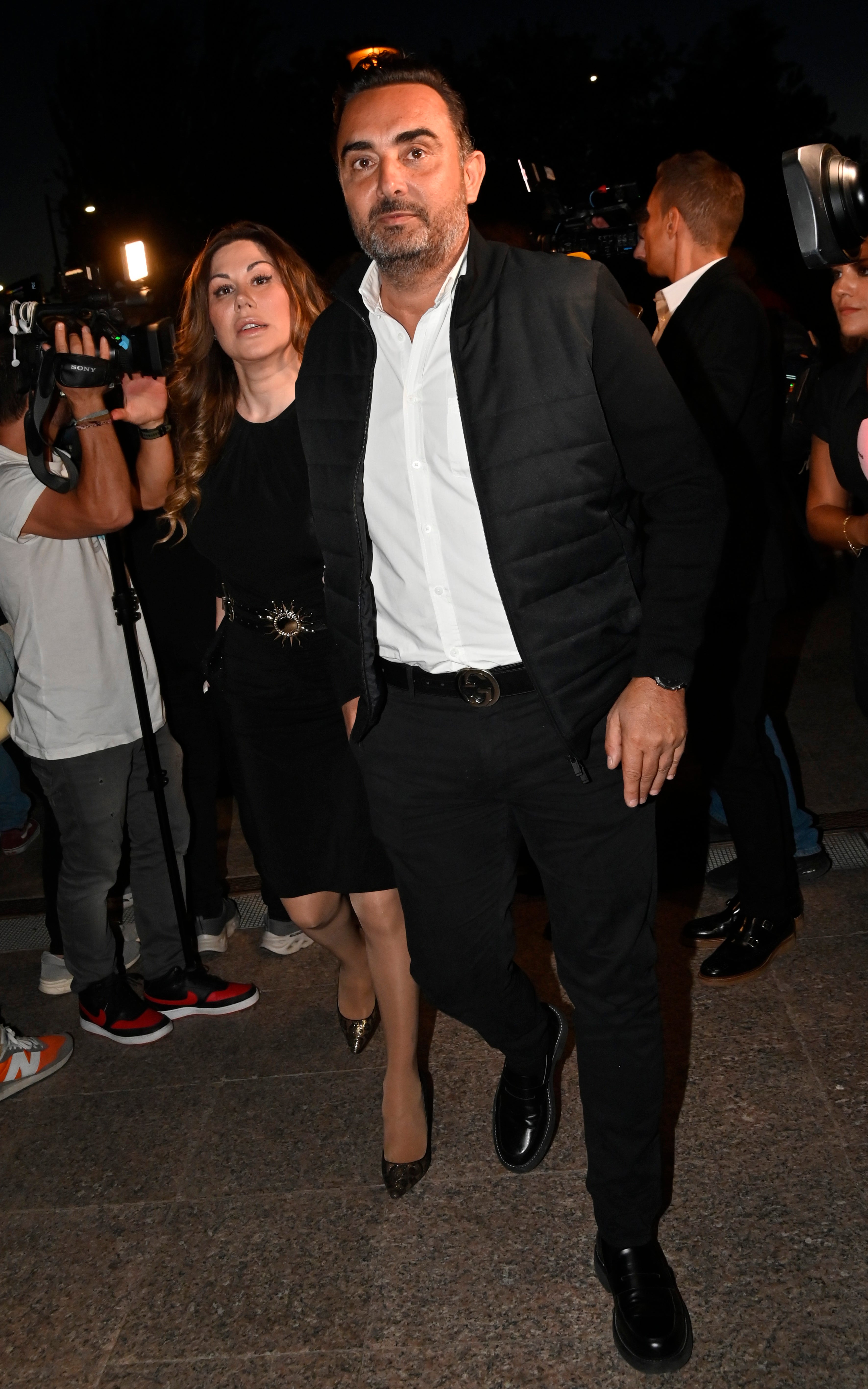 Fidel Albiac en el funeral de María Teresa Campos en Madrid