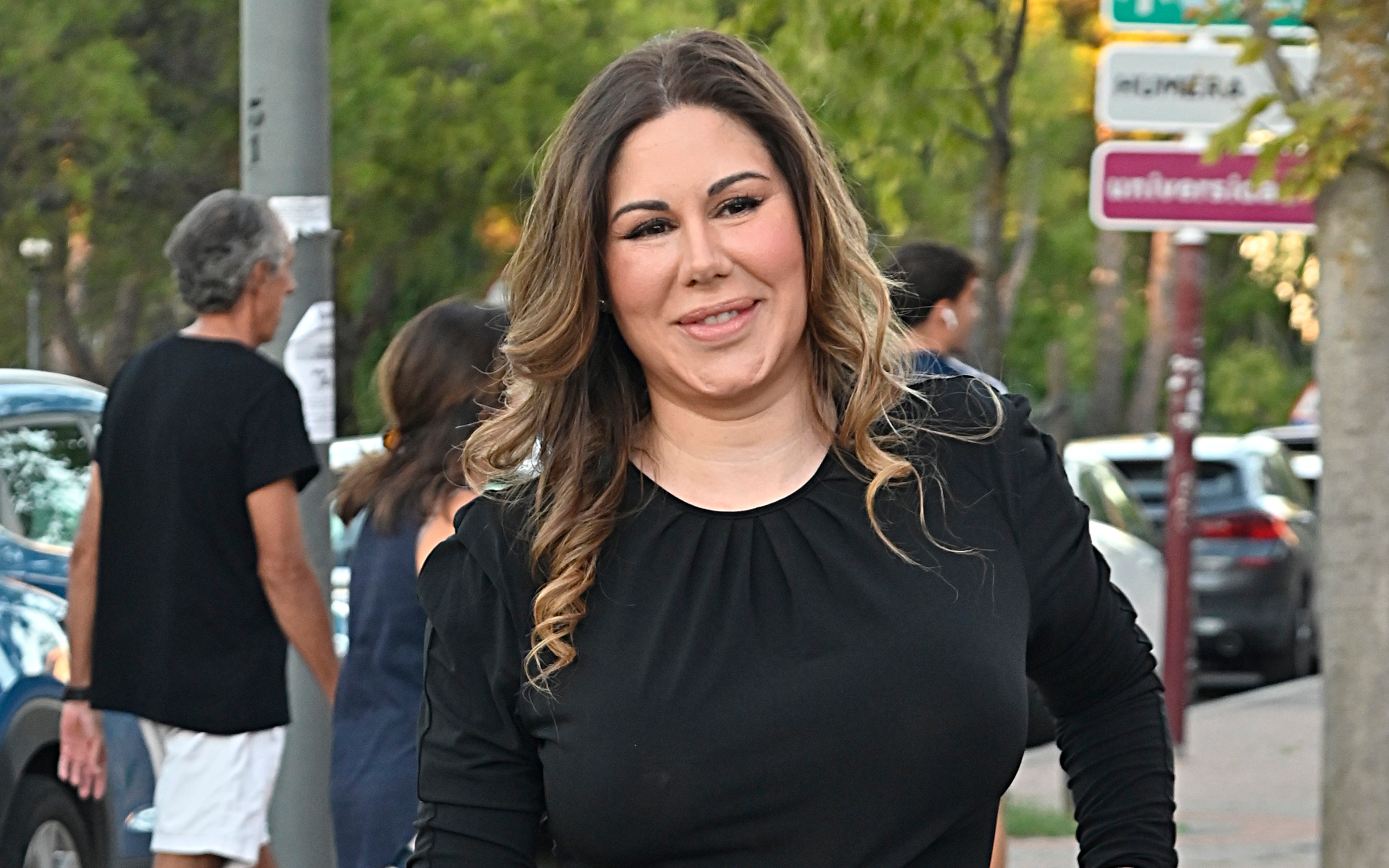 La cantante Tamara en el funeral de María Teresa Campos en Madrid