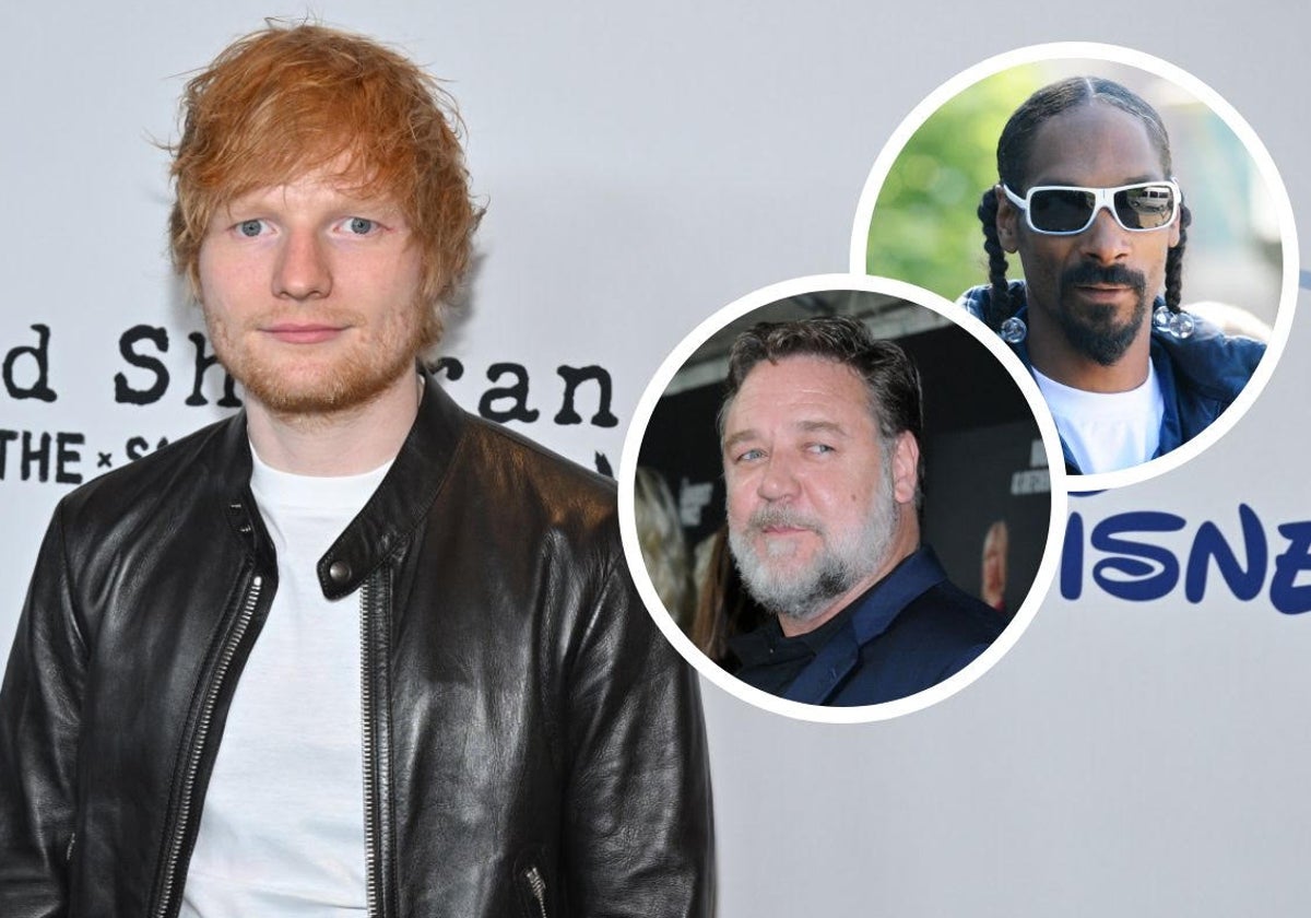 Ed Sheeran, Russell Crowe y Snoop Dogg