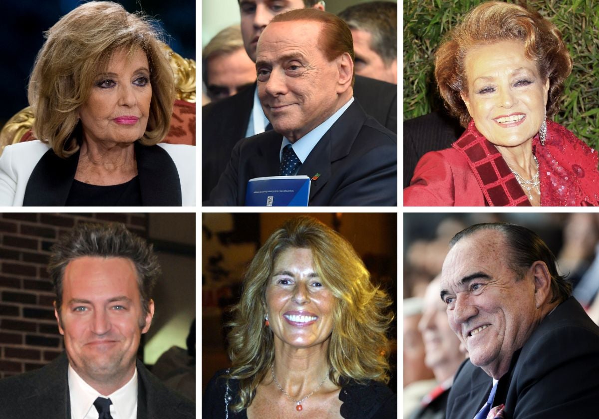 María Teresa Campos, Silvio Berlusconi, Carmen Sevilla, Matthew Perry, Marta Chávarri y Fernando Fernández Tapias